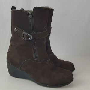 Pajar Suede Leather Wedges Women's Winter Boots
